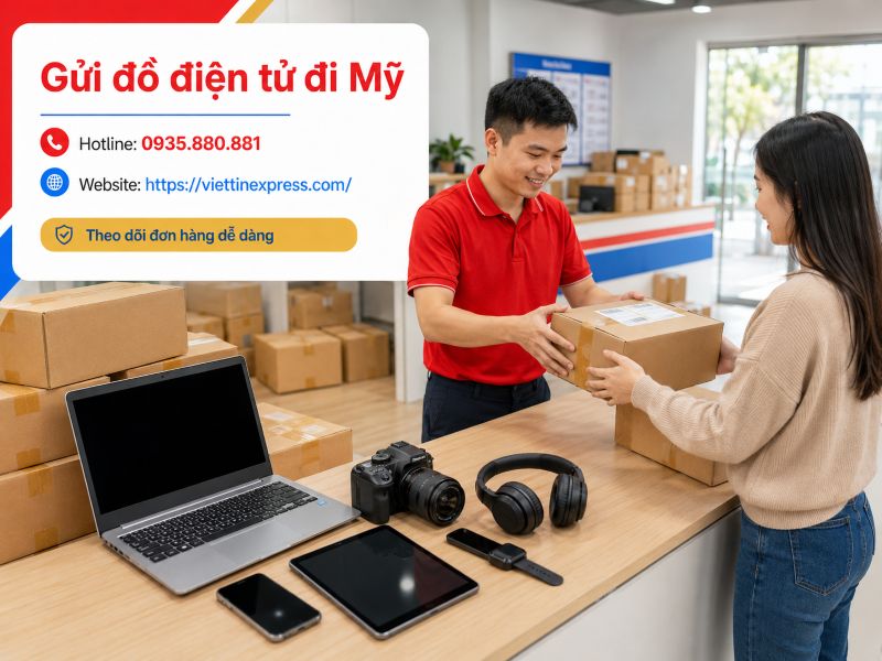 Gửi hàng điện tử, đồ điện tử có pin đi Mỹ