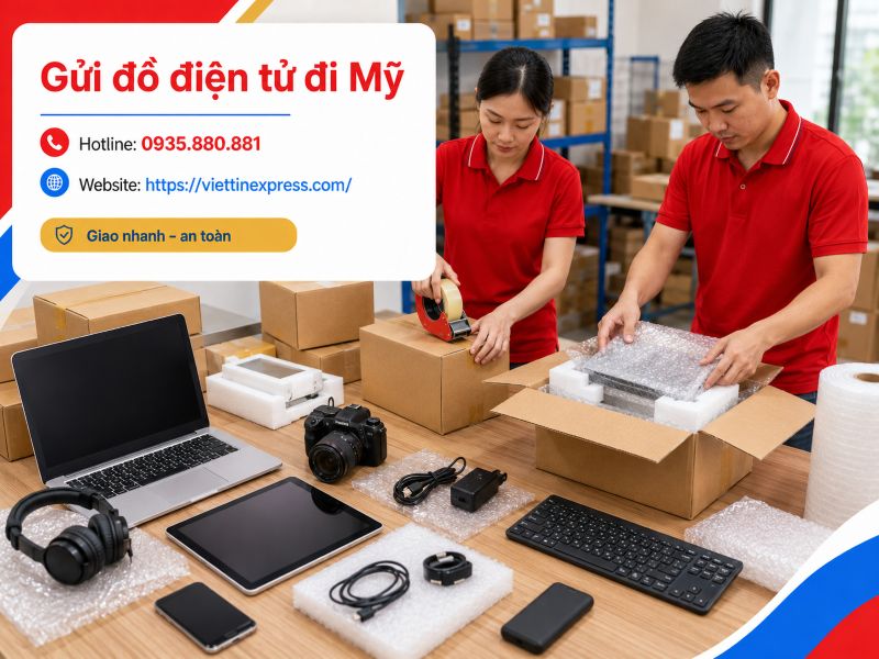 Gửi hàng điện tử, đồ điện tử có pin đi Mỹ