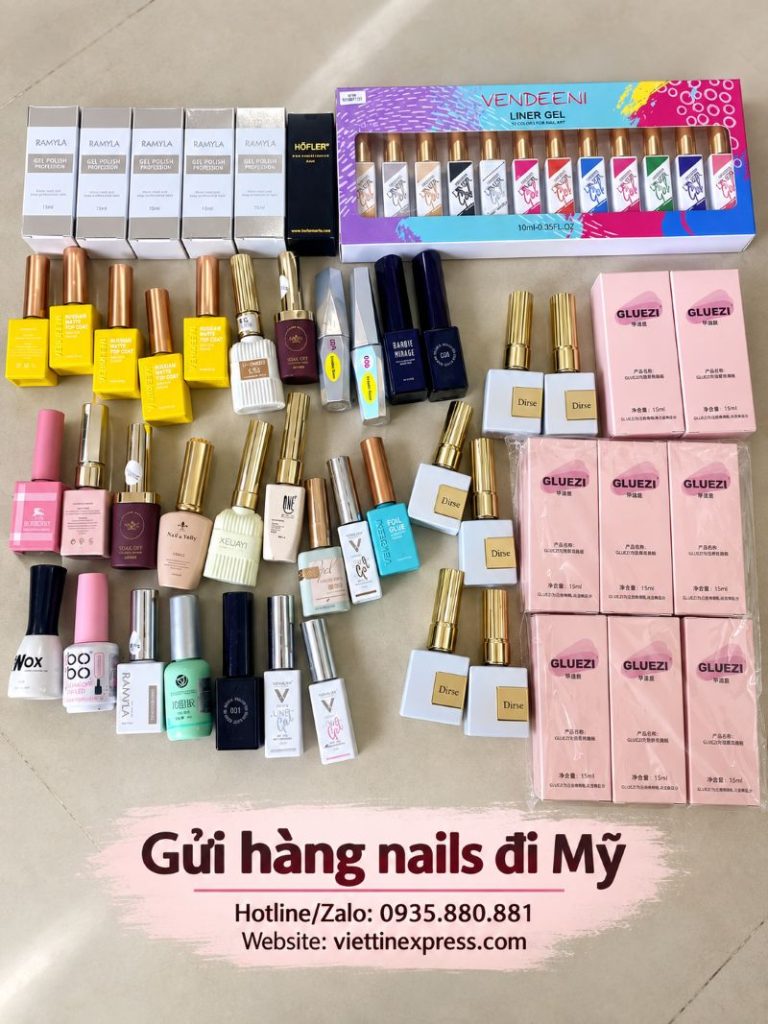 Gửi hàng nails đi Mỹ tại TPHCM - Nhận sơn gel, dụng cụ và thiết bị nail