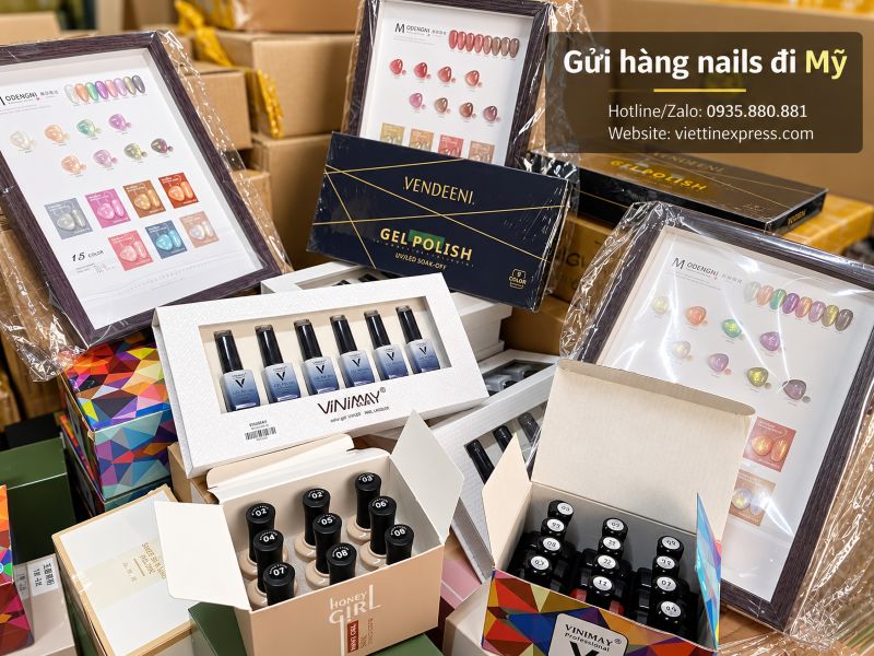 Gửi hàng nails đi Mỹ tại TPHCM - Nhận sơn gel, dụng cụ và thiết bị nail