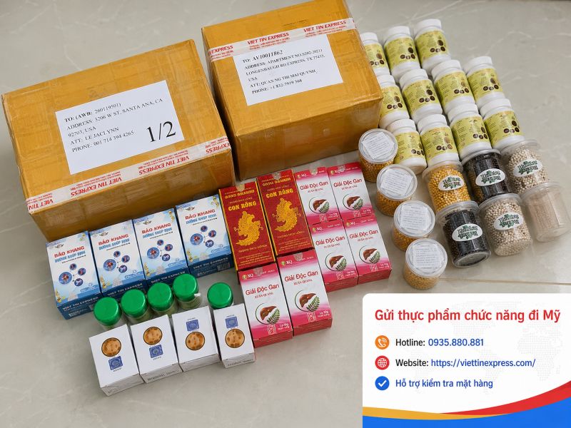 Gửi thực phẩm chức năng đi Mỹ