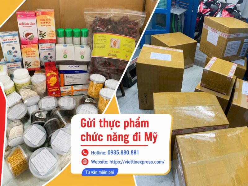 Gửi thực phẩm chức năng đi Mỹ