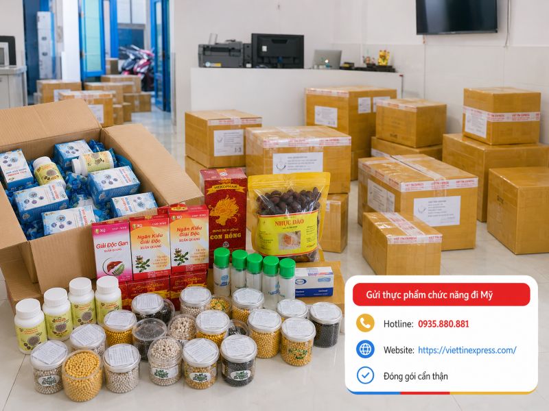 Gửi thực phẩm chức năng đi Mỹ