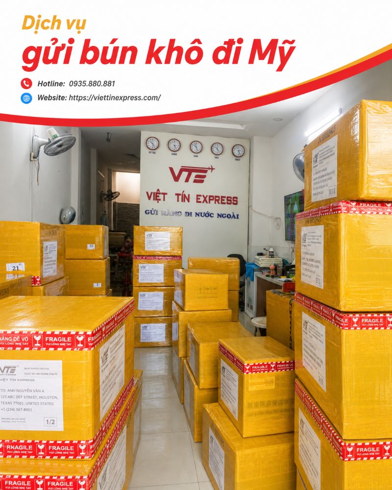 Gửi bún khô đi Mỹ
