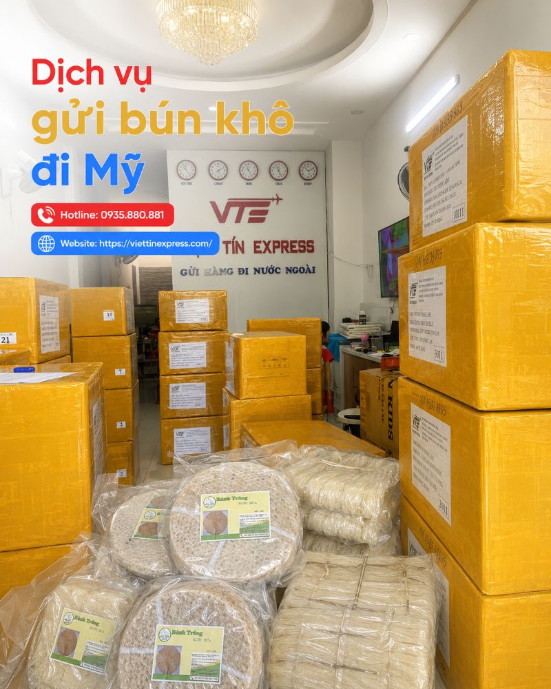 Gửi bún khô đi Mỹ