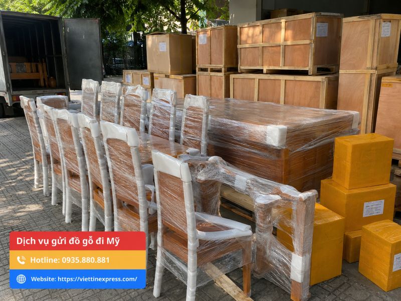 Gửi đồ gỗ đi Mỹ an toàn, đóng gói chắc chắn