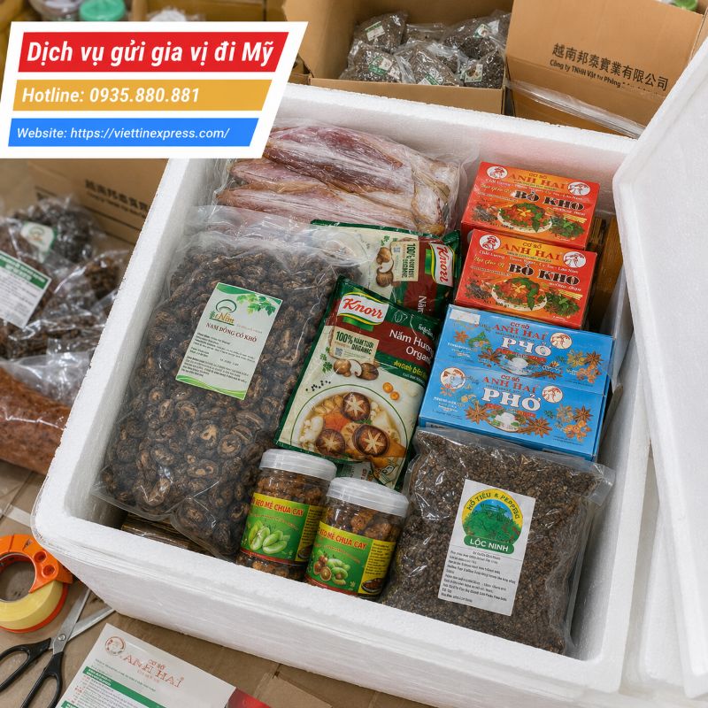 Dịch vụ gửi gia vị đi Mỹ an toàn, đúng quy định
