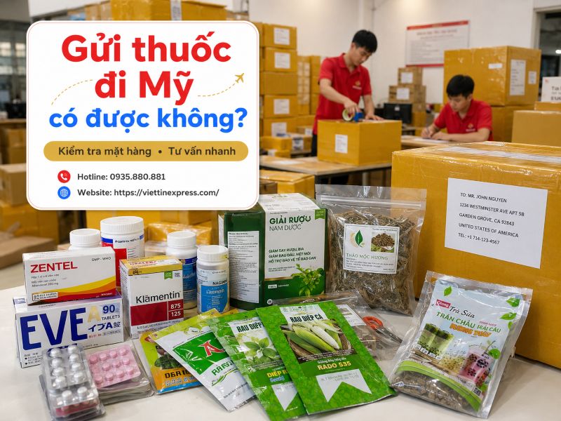 Gửi thuốc đi Mỹ